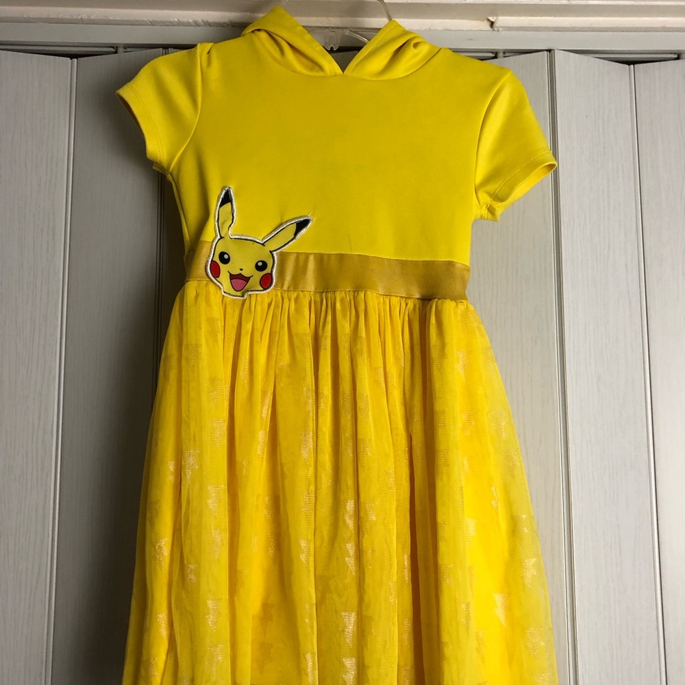 Pokemon Yellow Pikachu Hooded Casual Dress